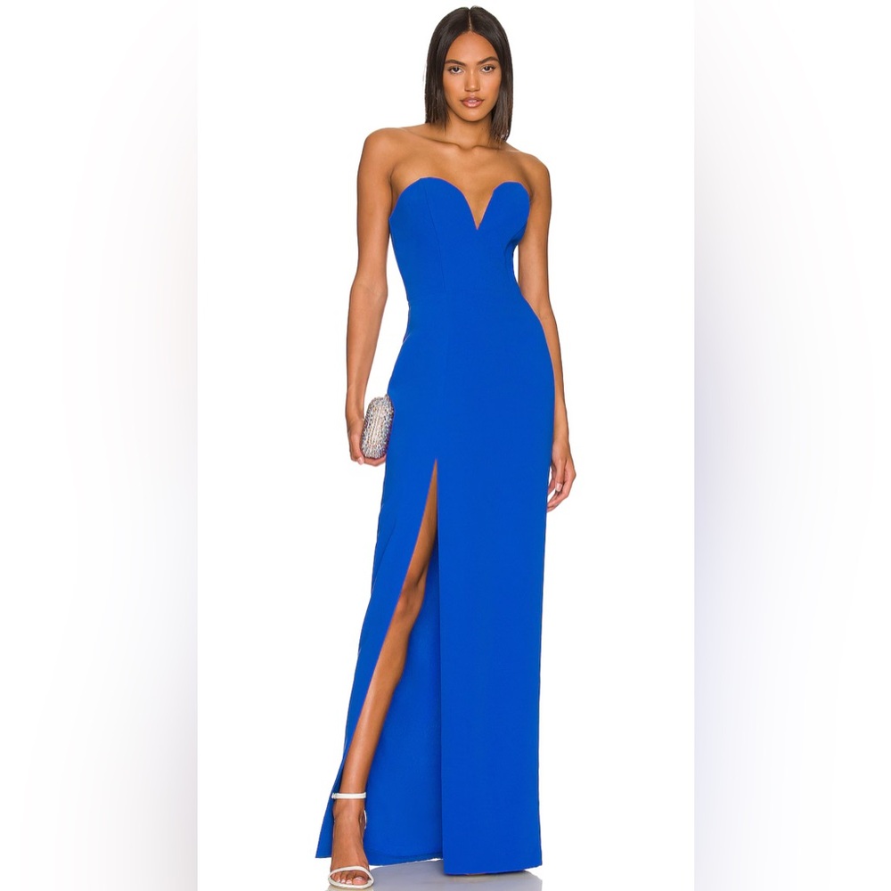 Amanda Uprichard Royal Blue Maxi Dress